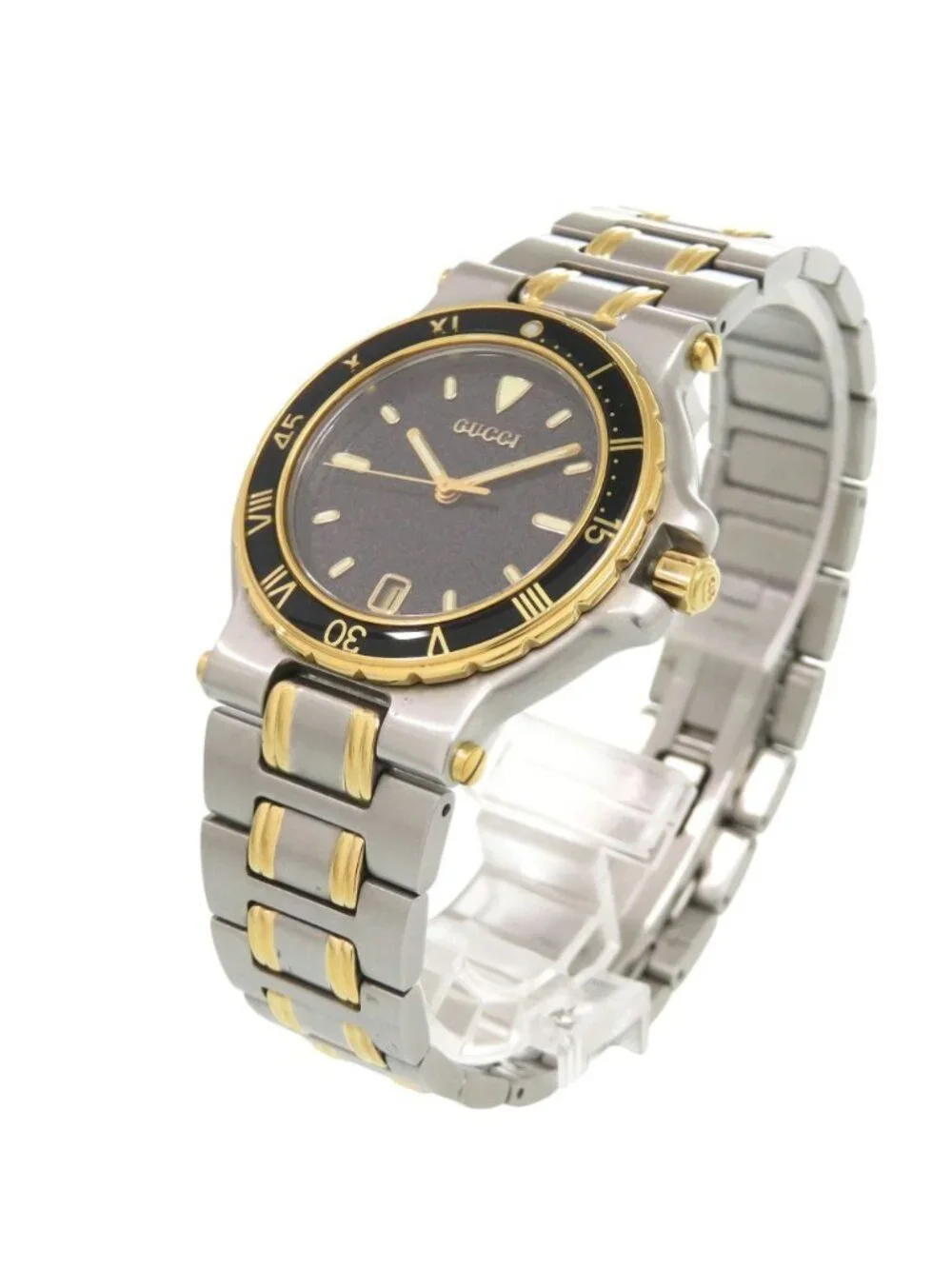 Gucci SS Gray Gold Silver Quartz Watch